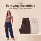 Everyday Essentials - Midnight Navy, Dark Chocolate, Soft Ivory Mihara Pants