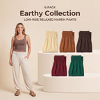 Earthy Collection - Soft Ivory, Buttercream, Caramel Brown, Dark Chocolate, Deep Burgundy, Emerald Green Mihara Pants