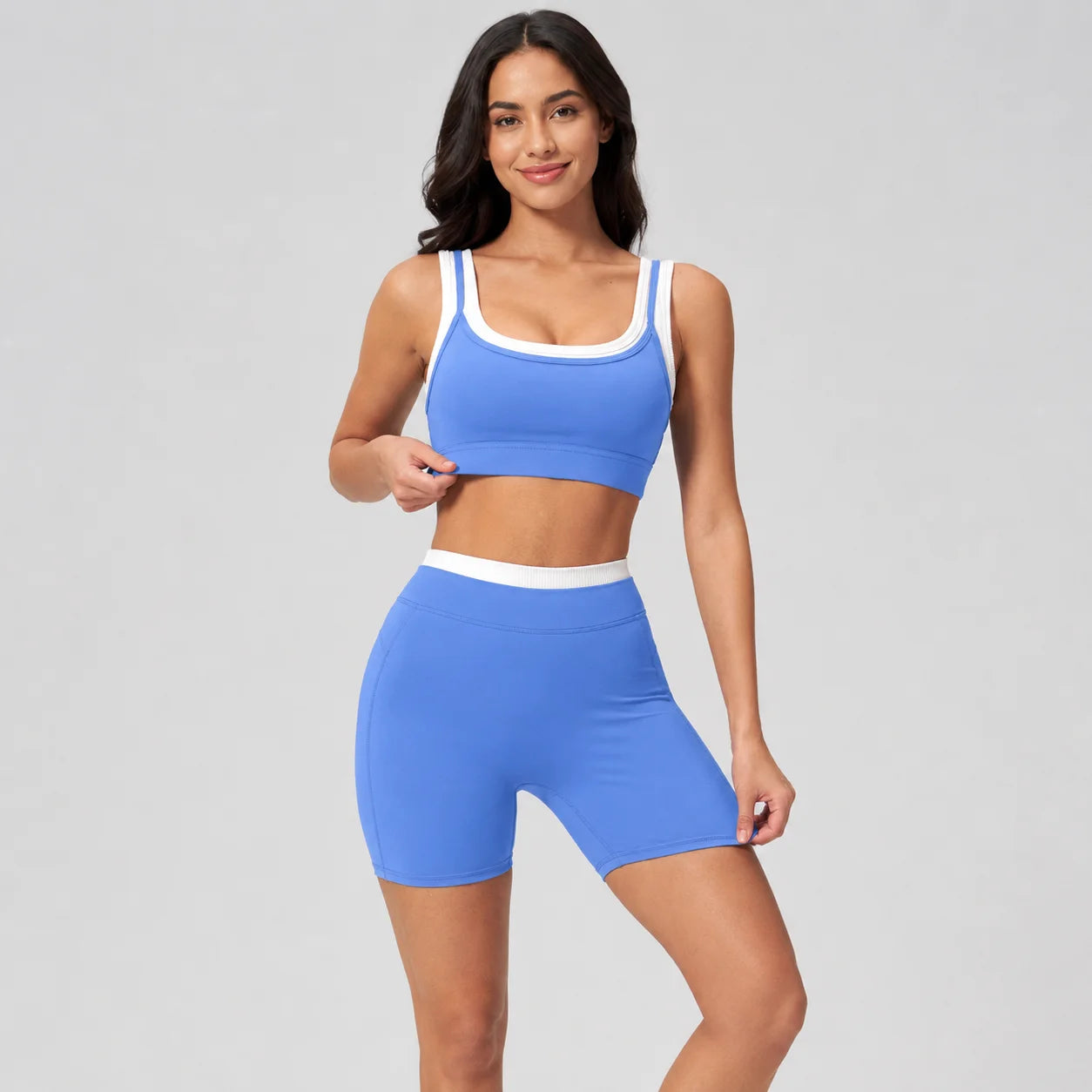 Marine Blue Veyra Yoga Set