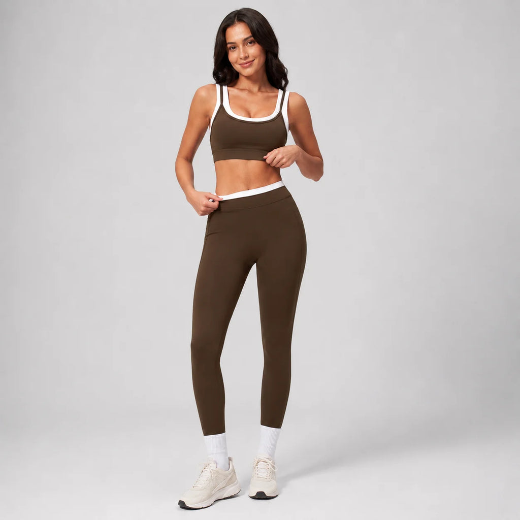 Mocha Veyra Leggings Yoga Set