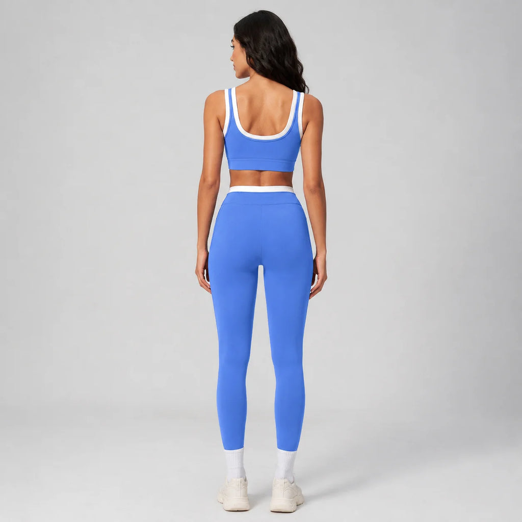 Marine Blue Veyra Leggings Yoga Set