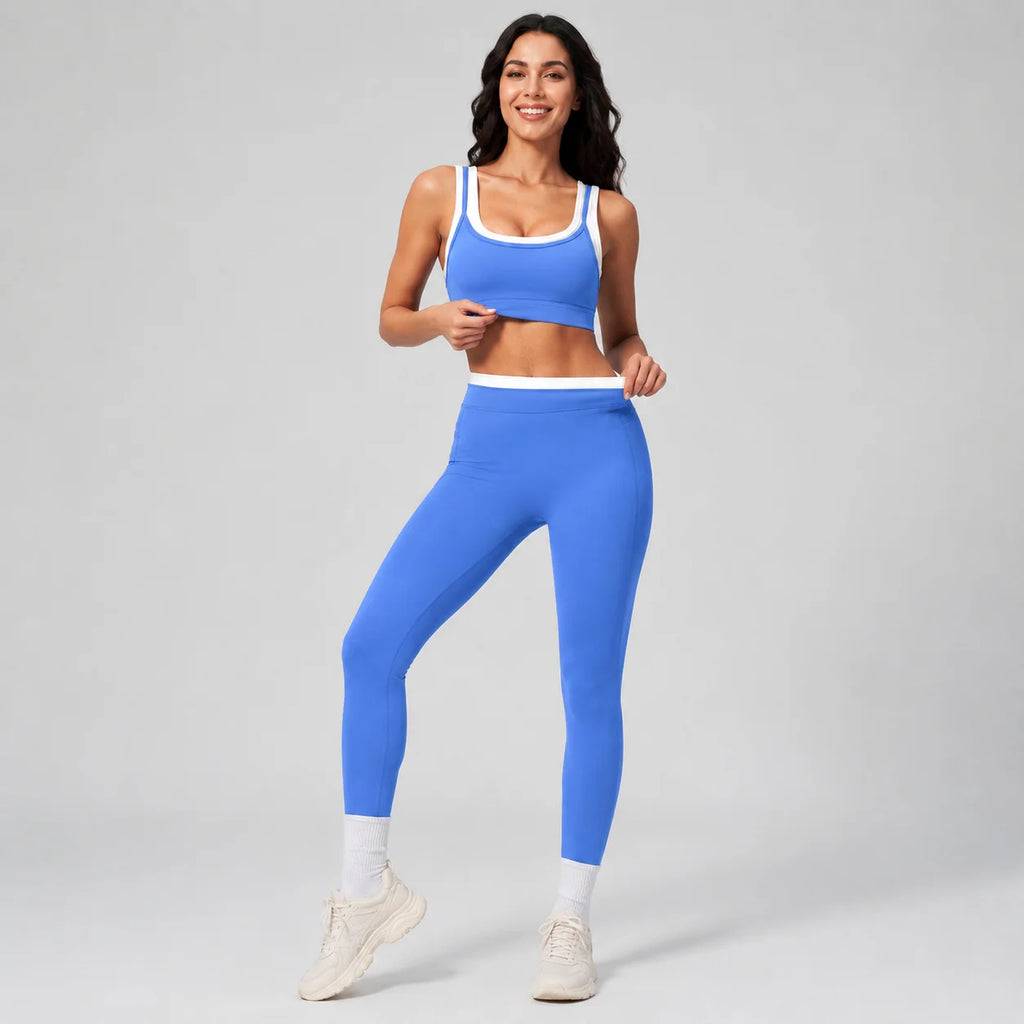 Marine Blue Veyra Leggings Yoga Set