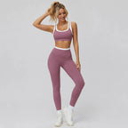 Rose Purple Veyra Leggings Yoga Set