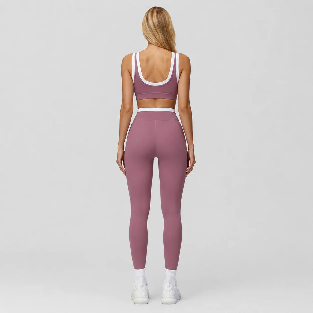 Rose Purple Veyra Leggings Yoga Set