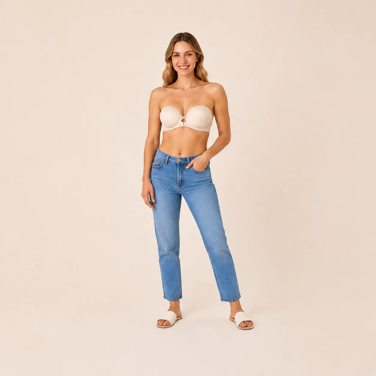 Esti Strapless Bra - Neutral White