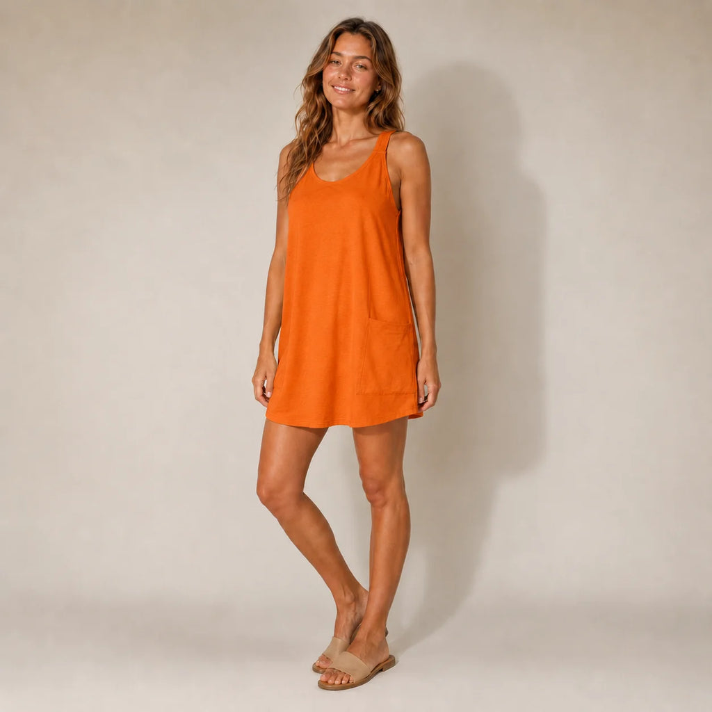 Roselle Summer Orange Dress