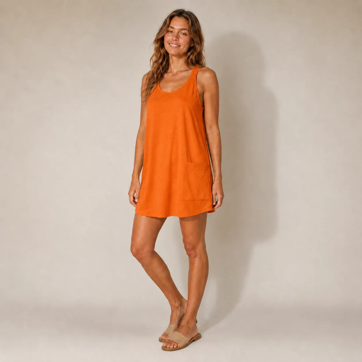 Roselle Summer Orange Dress