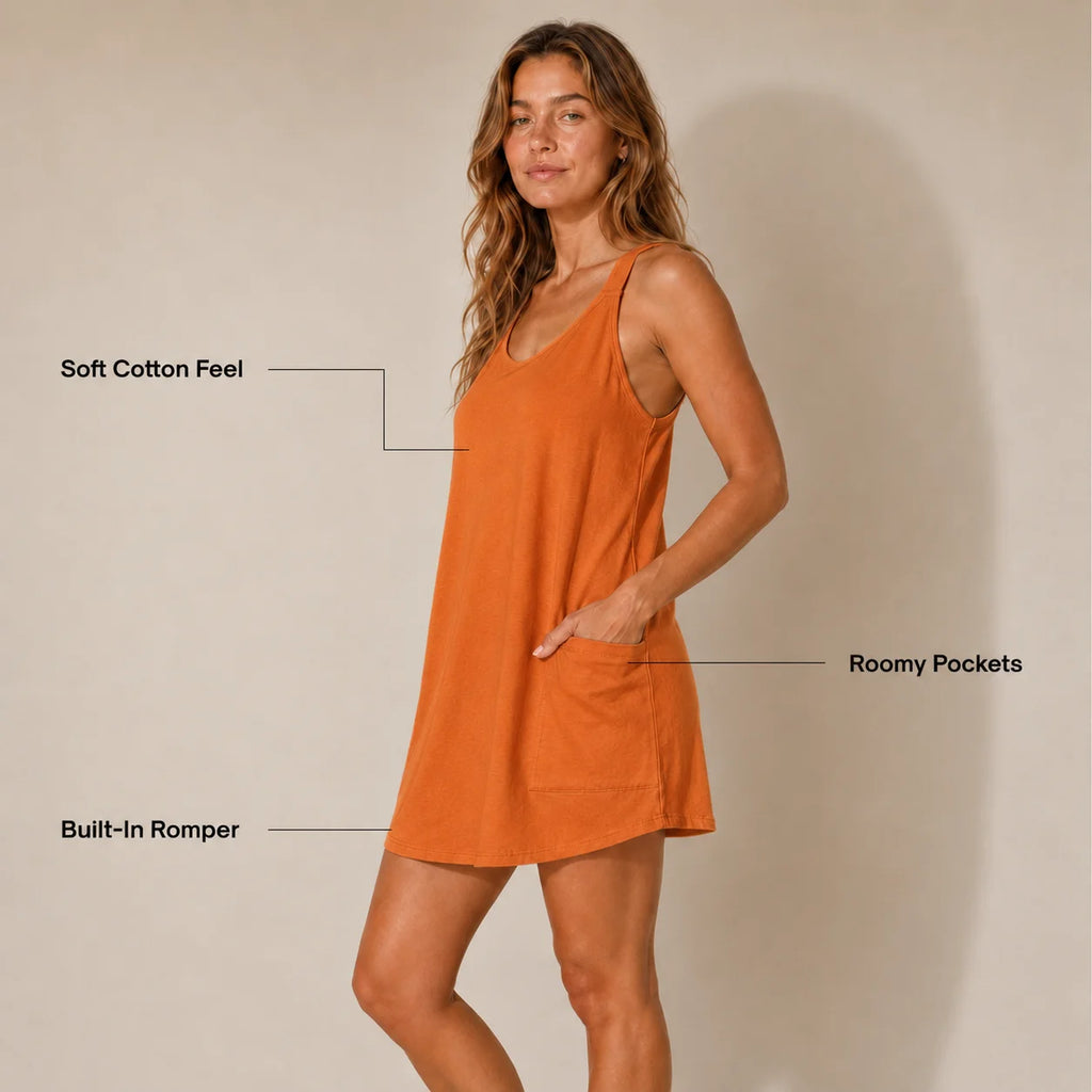 Roselle Summer Orange Dress