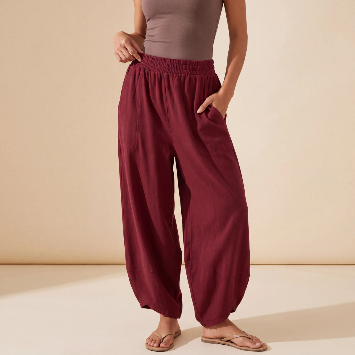 Deep Burgundy Mihara Pants