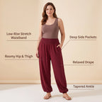Deep Burgundy Mihara Pants