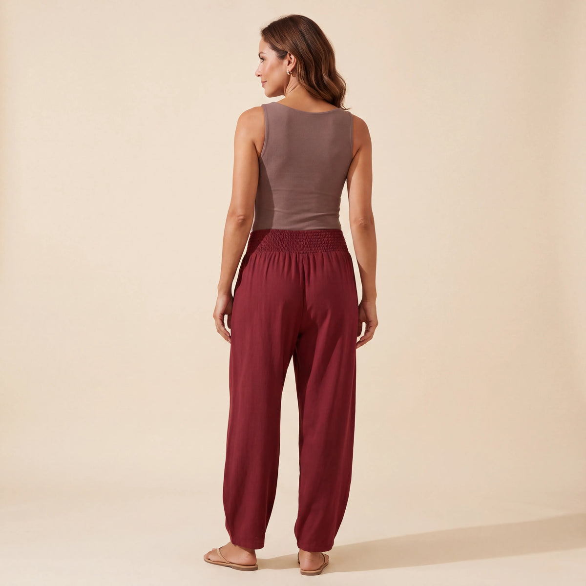 Deep Burgundy Mihara Pants
