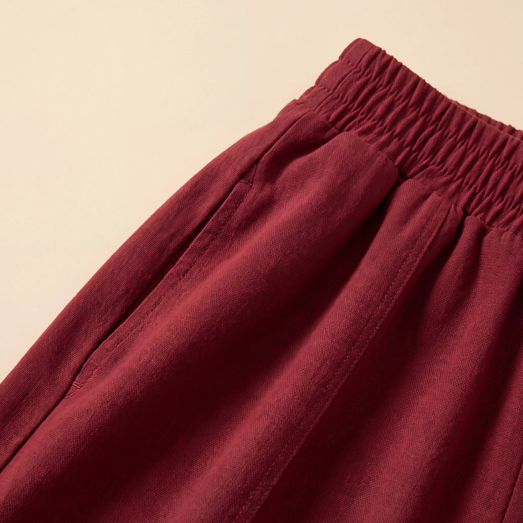 Deep Burgundy Mihara Pants