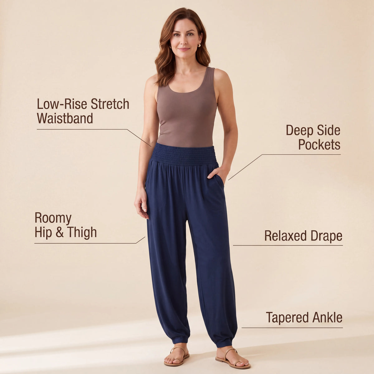 Midnight Navy Mihara Pants