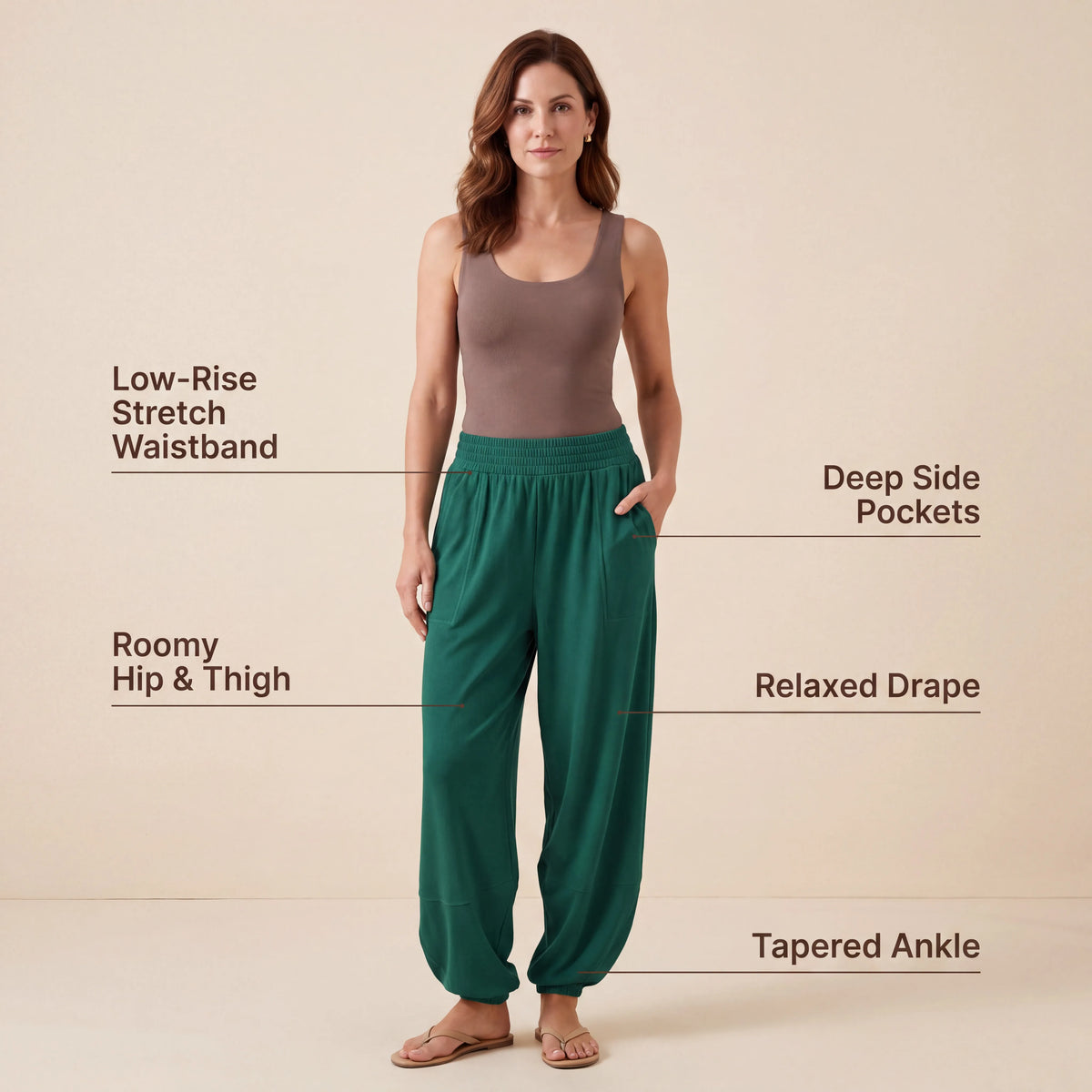 Emerald Green Mihara Pants