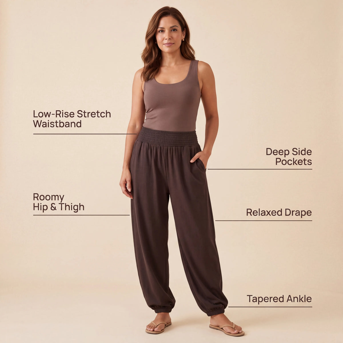 Dark Chocolate Mihara Pants