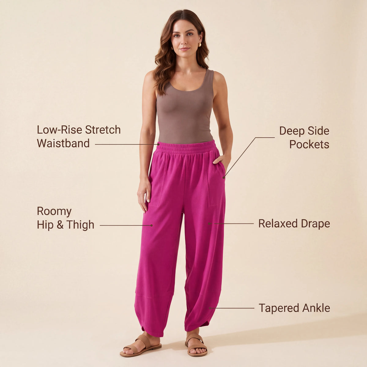Vibrant Fuchsia Mihara Pants